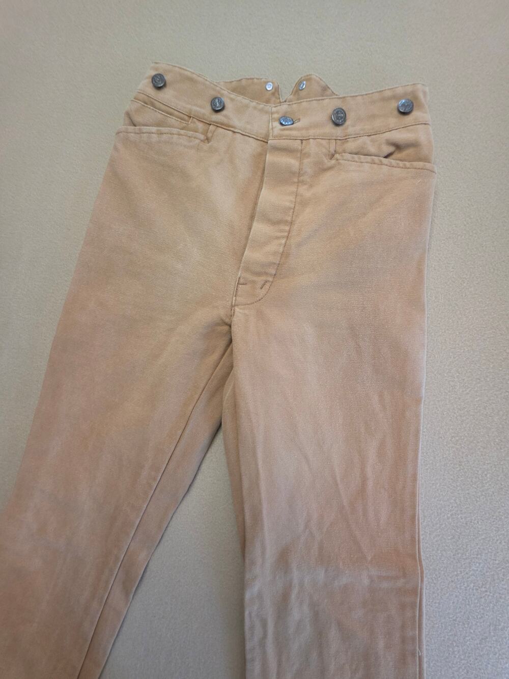 High-Waist Straight Leg Pants in Tan